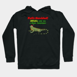 Iguana Wish You a Merry Christmas Hoodie